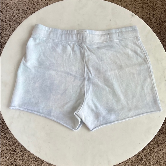 GAP Lounge Set Medium Shirt/ Small Shorts Pastel Blue & White Tie Dye Drawstring - Picture 11 of 14